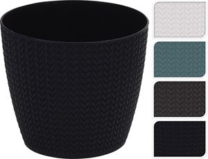 PLANT POT ASSTD COLOURS 157 X 138MM