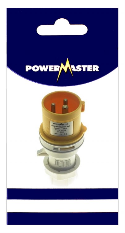 POWERMASTER 110V 16 AMP 2 PIN + EARTH PLUG