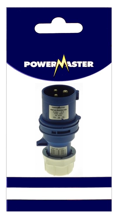 POWERMASTER 220V 16 AMP 2 PIN + EARTH PLUG