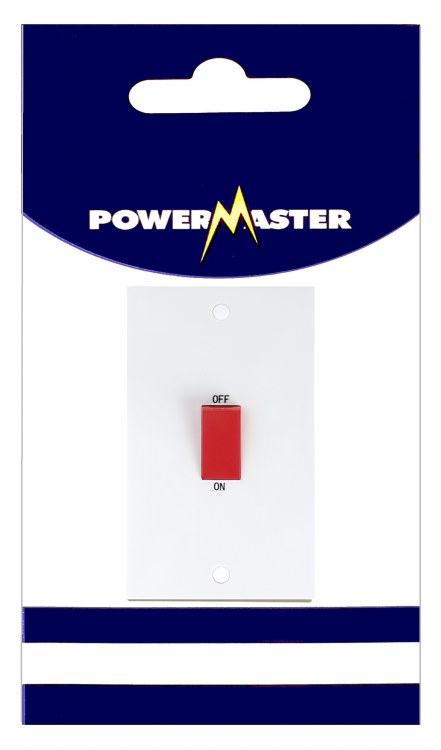 POWERMASTER 45AMP COOKER SWITCH LONG (NO NEON)