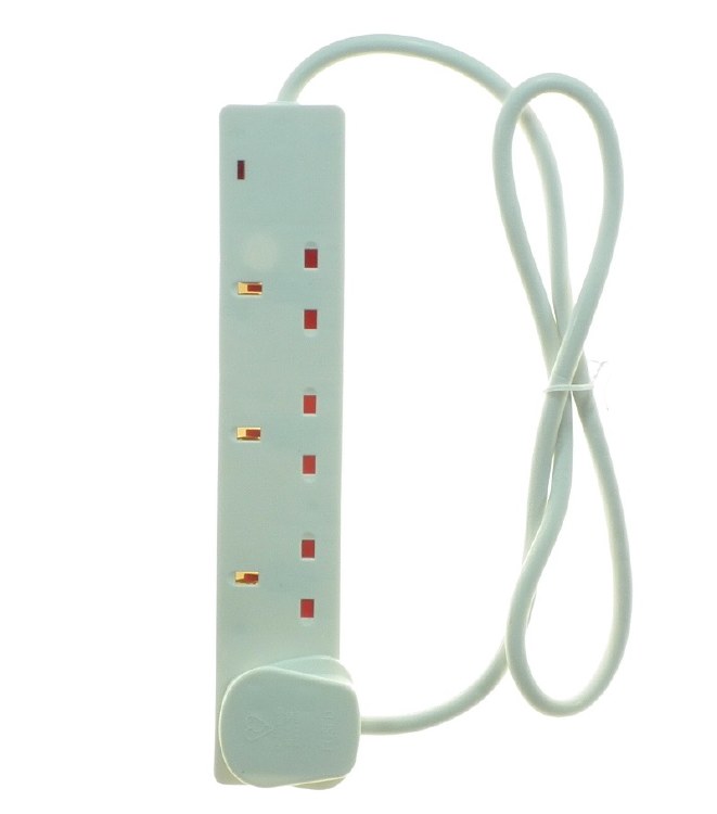 POWERMASTER 4 GANG 1 MTR 13AMP EXTENSION LEAD