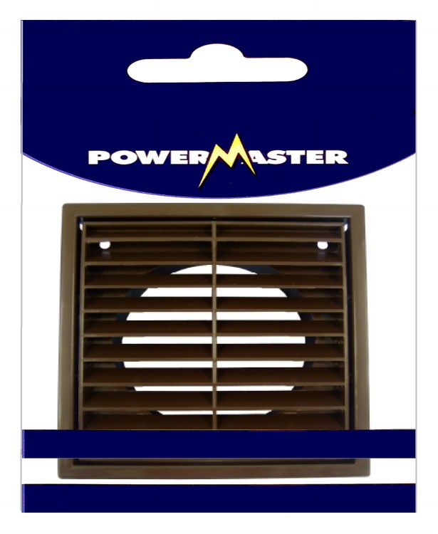 POWERMASTER 5" BROWN FIXED LOUVRE VENT