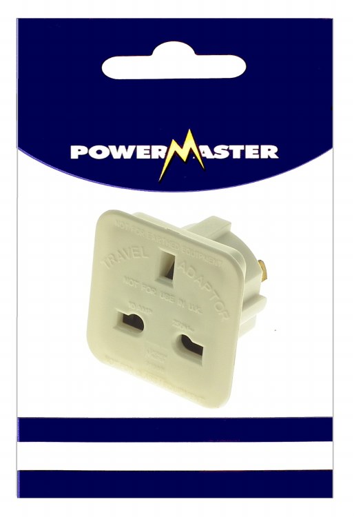 POWERMASTER US TRAVEL ADAPTOR - 2 PIN FLAT 13AMP