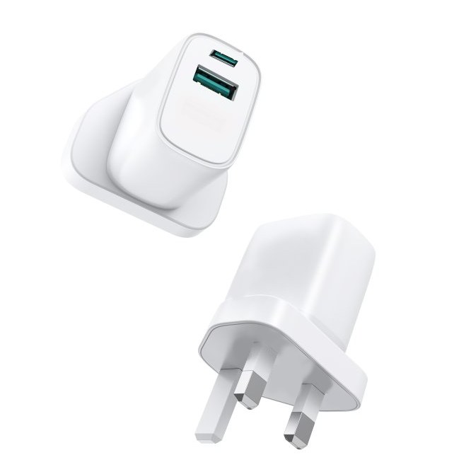 POWERMASTER USB PLUG TOP WITH 2 USB CHARGERS (1 TYPE A &amp; 1 TYPE C)