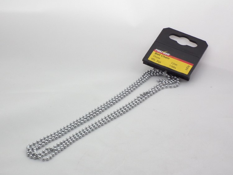 PREMIER CHROME BALL CHAIN 1.5MTR 3.2MM