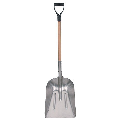 PREMIER ''D'' HANDLE ALUMINIUM GRAIN SHOVEL (SCOOP) WOODEN HANDLE