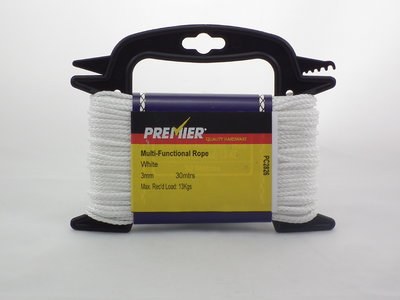 PREMIER 30 MTR 3 MM MULTI-FUNCTIONAL ROPE - WHITE