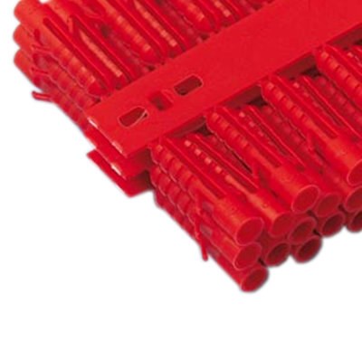 PREMIER 20 PCE PLASTIC WALL PLUGS RED BLISTER