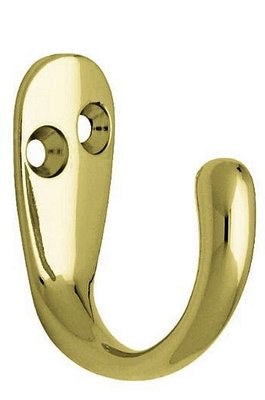 PREMIER 2 PCE SINGLE ROBE HOOK BRASSED