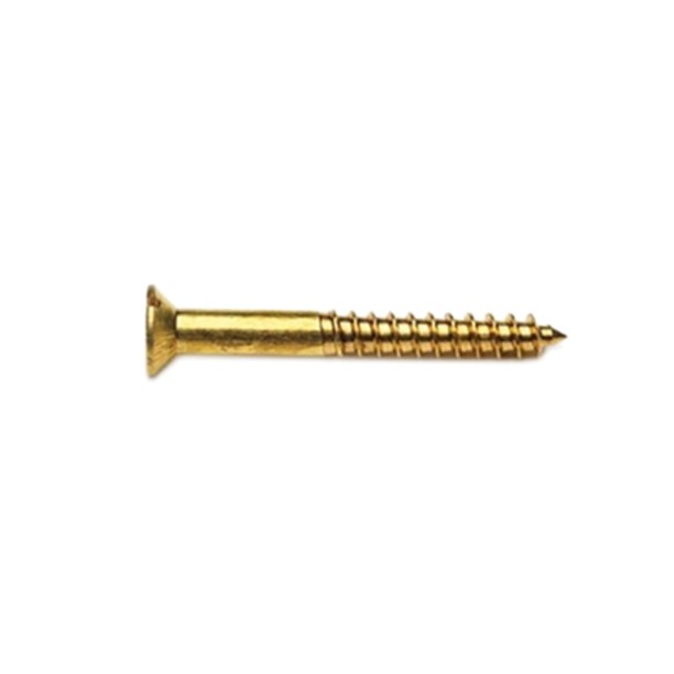 PREMIER 30 PCE 4 X 1&quot; SLOTTED SCREW BRASS BLISTER