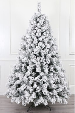 TARA LANE 8FT PREMIUM MIXED TIP FLOCKED CHRISTMAS TREE
