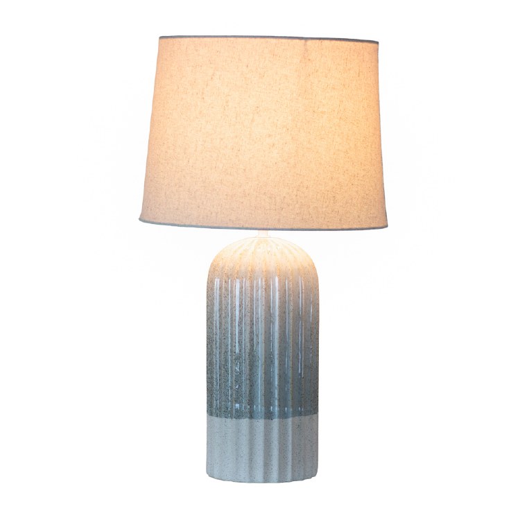 PRESLEY CERAMIC TABLE LAMP - RIDGED 64CM
