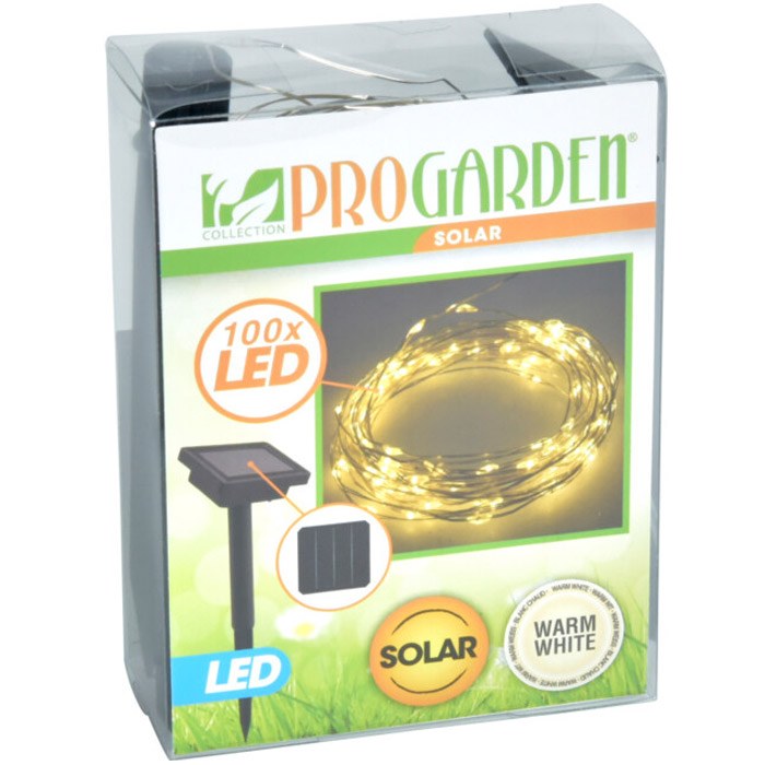 PROGARDEN 100 LED SOLAR LIGHTS - WARM WHITE