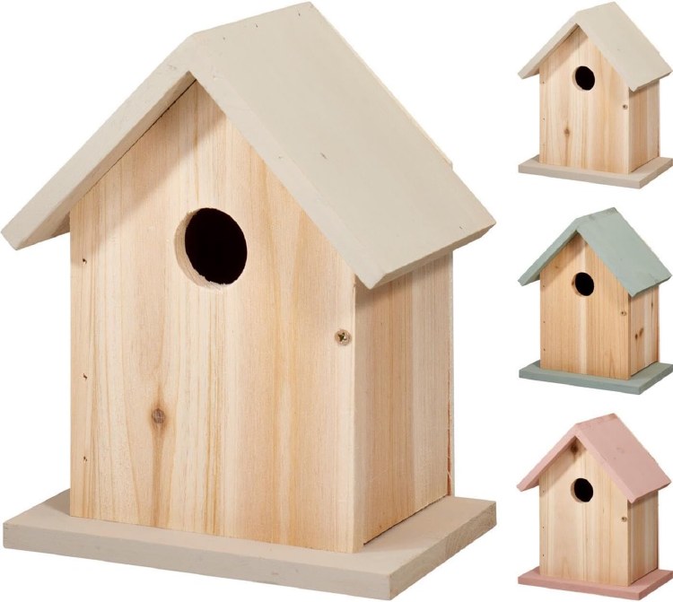 PROGARDEN WOODEN BIRDHOUSE - ASSORTED