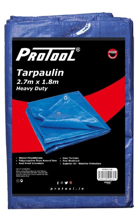 PROTOOL 2.7M X 1.8M HEAVY DUTY TARPAULIN