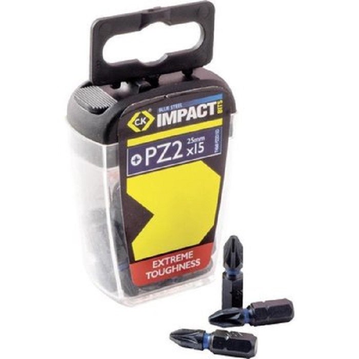 PZ2D15 IMPACT 25MM SCREW BITS BOX OF 15