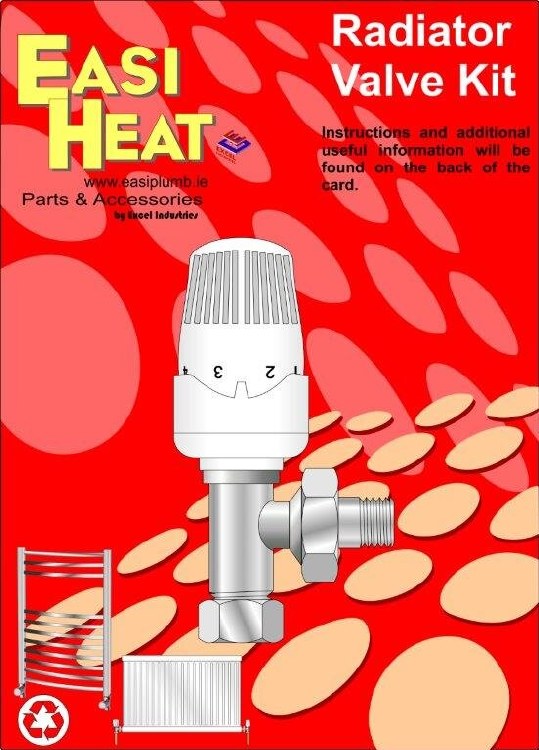 EASI HEAT ANGLE PATTERN THERMOSTATIC RADIATOR VALVE ONLY