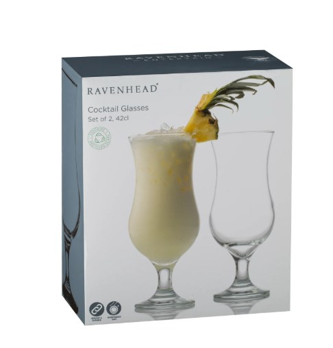 RAVENHEAD ENTERTAIN SET OF TWO COCKTAIL GLASSES 42CL