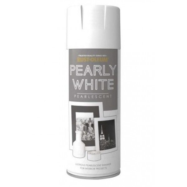 RUST-OULEUM P/TOUCH PEARLY WHITE METALLIC S/PAINT 400ML