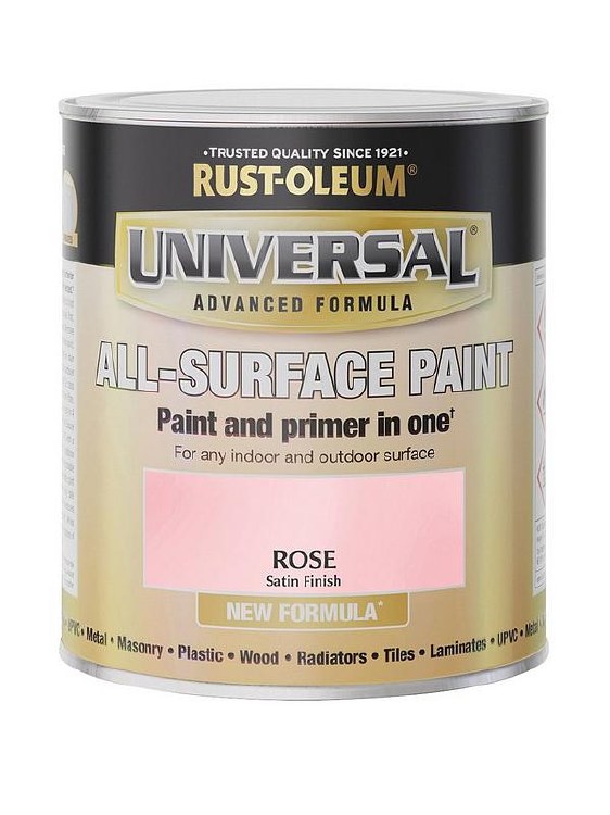 RUST-OLEUM UNIVERSAL METAL AND ALL SURFACE PAINT - ROSE 750ML