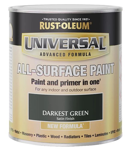 RUST-OLEUM UNIVERSAL ALL SURFACE PAINT - DARKEST GREEN 750ML