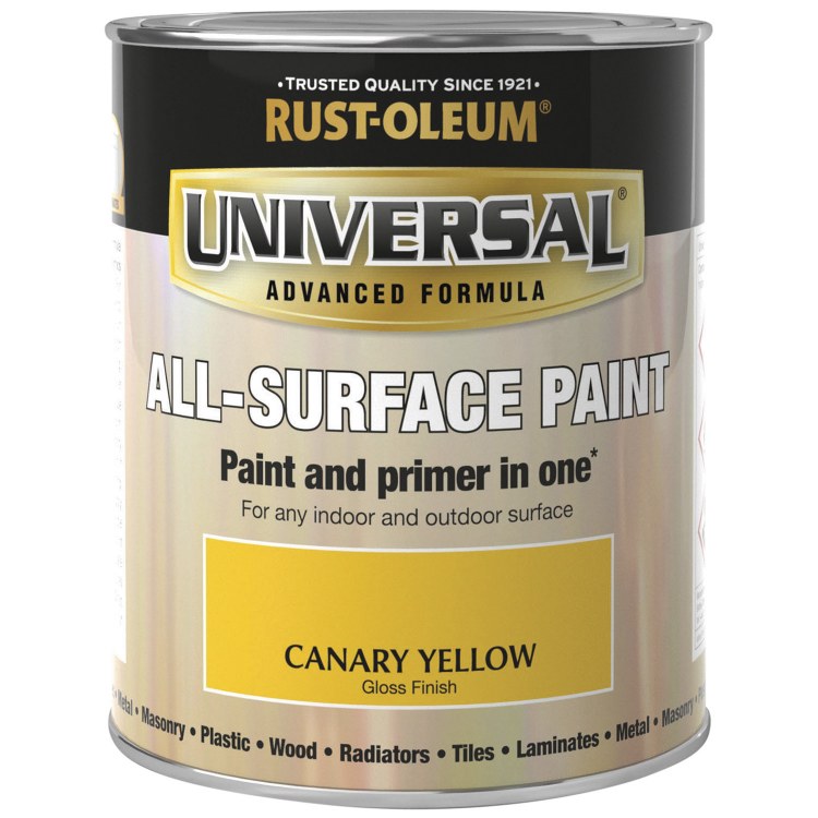 Rust-Oleum Gloss Finish Universal Metal and All-Surface Paint – CANARY YELLOW 250ML