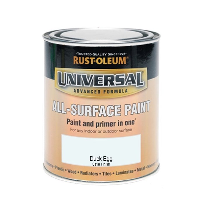 RUST-OLEUM GLOSS FINISH UNIVERSAL METAL AND ALL SURFACE PAINT – DUCK EGG BLUE 750ML