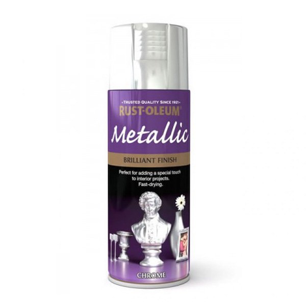 RUST-OLEUM PAINTER TOUCH METALLIC SPRAY PAINT - BRILLIANT CHROME