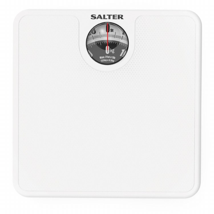 SALTER COMPACT MECHANICAL BATHROOM SCALE WHITE