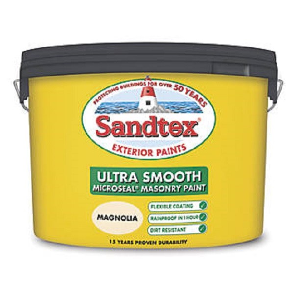 SANDTEX SMOOTH MASONRY 10L READY MIXED -MAGNOLIA