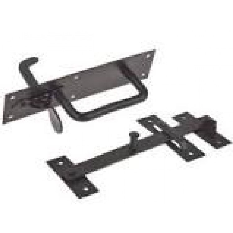 SASTA BLACK SUFFOLK LATCH WITH FIXINGS