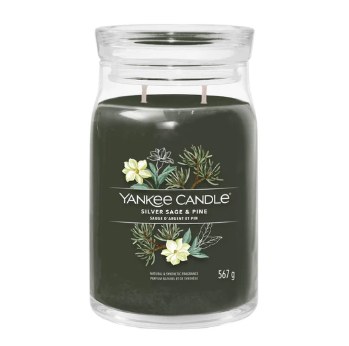 YANKEE CANDLE SILVER SAGE AND PINE LARGE JAR