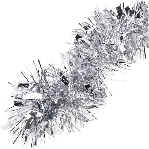2 METRE SILVER TINSEL