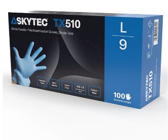 SKYTEC TX510 DISPOSABLE GLOVES - LARGE