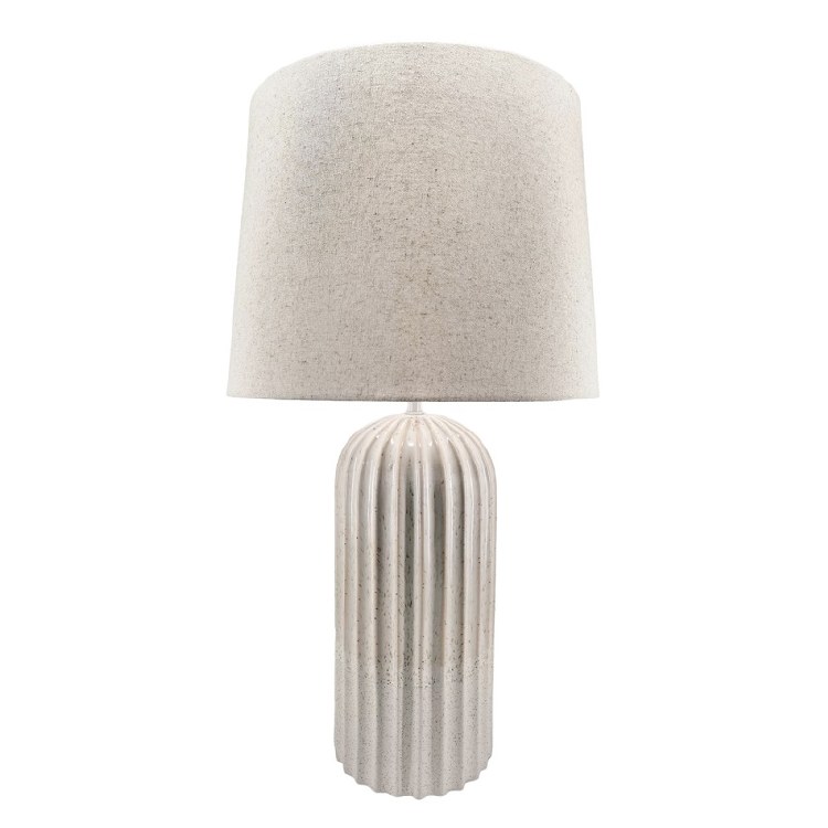 SLOANE CERAMIC TABLE LAMP RIDGED 64CM