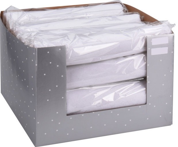 WHITE SNOW BLANKET 91X274CM