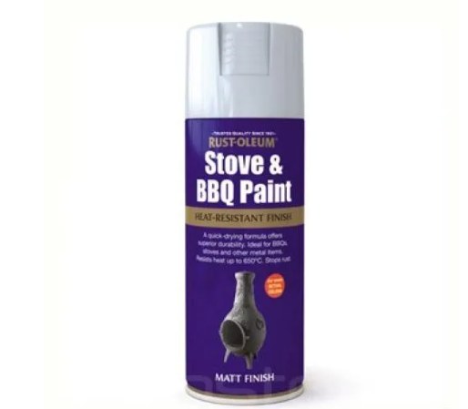 RUST OLEUM STOVE &amp; BBQ PAINT SPRAY MATT FINISH