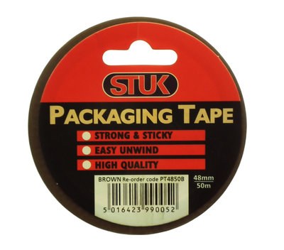 STUK 48MM X 50MTR BROWN PACKAGING TAPE