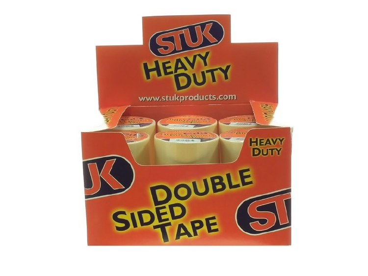 STUK DOUBLE SIDED H/DUTY TAPE 5 MTRS X 50MM