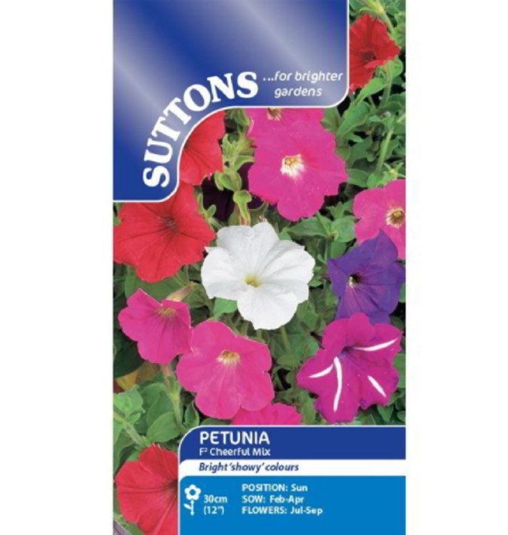 SUTTONS PETUNIA F2 CHEERFUL MIX