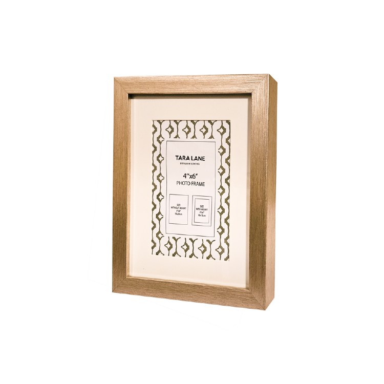 TARA LANE GALLERY PHOTO FRAME 4"X 6" -  CHAMPAGNE