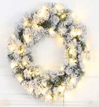TARA LANE 50CM SNOWY WREATH