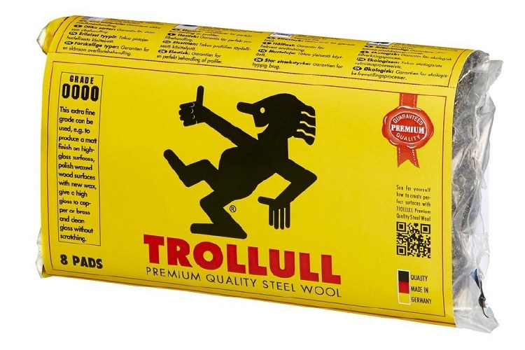 TROLLULL STEEL WOOL FINE X8 PADS