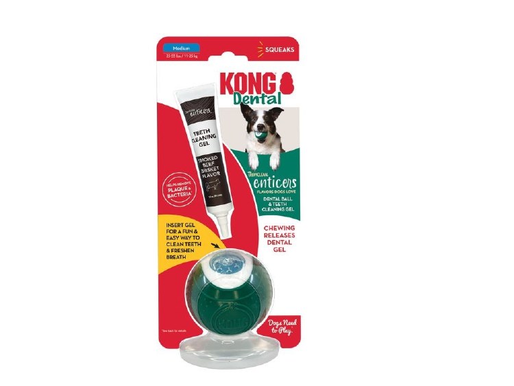 KONG ENTICERS DENTAL BALL KIT - MEDIUM - BEEF FLAVOR