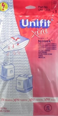 UNIFIT XTRA VACUUM BAGS FOR NILFISK - UNI-123