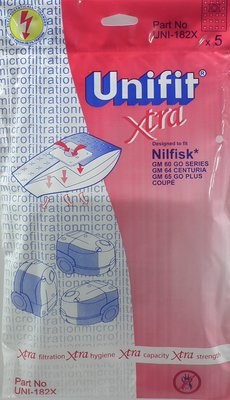 UNIFIT XTRA VACUUM BAGS FOR NILFISK UNI-182