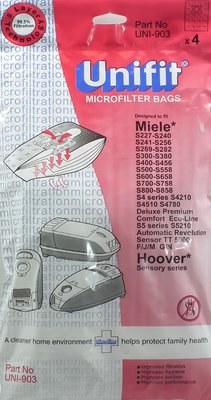 UNIFIT SOS VACUUM BAGS FOR MIELE &amp; HOOVER - UNI903