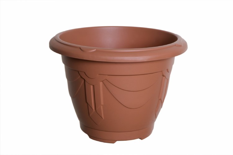 WHITEFURZE ROUND PLANTER 24CM - TERRACOTTA