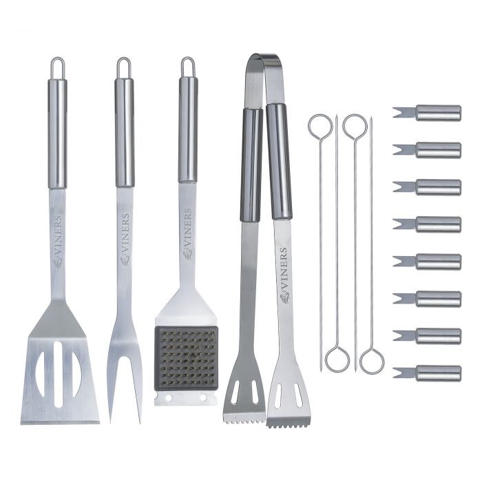 VINERS EVERYDAY STAINLESS STEEL 16 PIECE BBQ SET