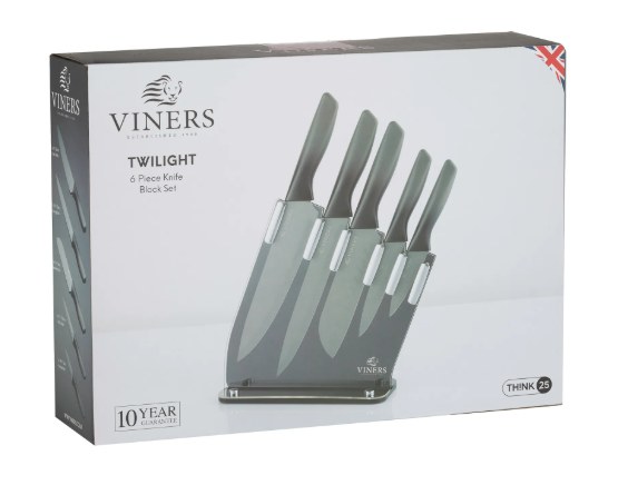 VINERS TWILIGHT PIECE KNIFE BLOCK SET GIFTBOX